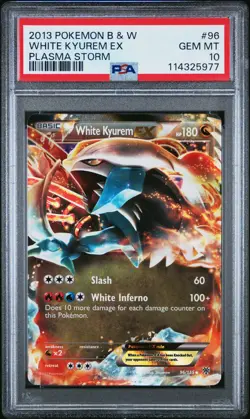 2013 Pokemon Black & White Plasma Storm #96 White Kyurem Ex Plasma Storm PSA 10 - Image 1