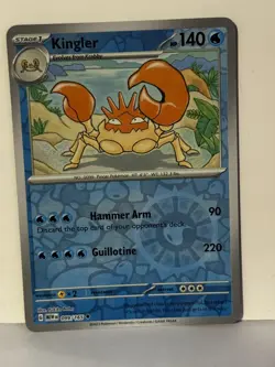 Kingler Reverse Holo 099/165 SV: Scarlet & Violet 151 NM Pokemon Fast Ship - Image 1