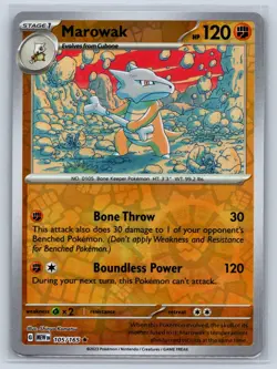 Marowak Reverse Holofoil 105/165 Rare SV: Scarlet & Violet 151 Near Mint Pokemon - Image 1