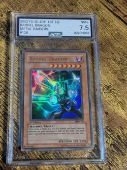 Yugioh Barrel Dragon MRD-126 1st Edition NM AGS Graded Ultra Rare - Image 1