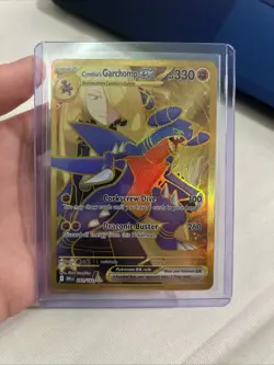 Pokemon TCG Destined Rivals Cynthia's Garchomp EX Card 241/182 Gold Hyper Rare - Image 1