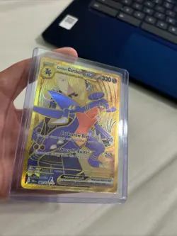 Pokemon TCG Destined Rivals Cynthia's Garchomp EX Card 241/182 Gold Hyper Rare - Image 3