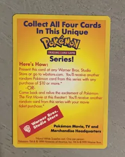1999 Pokemon Wizards of the Coast Promos - CATCH MEW Card - Pokemon the Movie - Image 2
