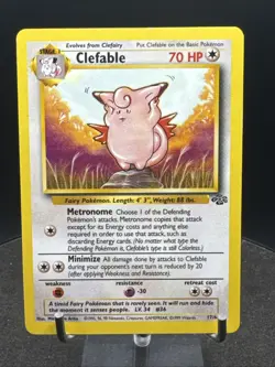 Pokemon TCG Clefable Card 17/64 Jungle Set Non-Holo Rare Unlimited - Image 2