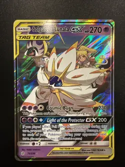 Solgaleo & Lunala GX 75/236 Sm-Cosmic Eclipse Holo Card Near Mint Condition - Image 1