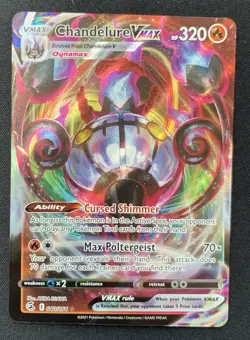 Chandelure VMAX 040/264 Fusion Strike Ultra Rare Holo Pokemon TCG Card NM - Image 1