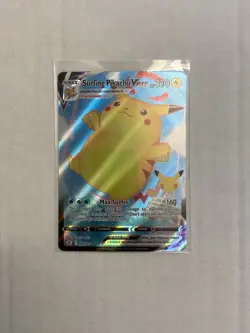 Surfing Pikachu Vmax 009/025 Celebrations NM Full Art Ultra Rare Pokemon Card - Image 1