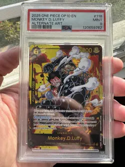 OP10-118 Monkey.D.Luffy SEC Alt Art PSA 9 One Piece TCG English Card - Image 1