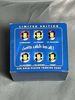 23K Gold Plated PIKACHU Trading Card 1999 Burger King Pokemon Ball Complete New! - Image 3