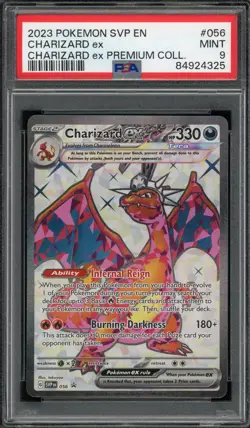 2023 PSA 9 Pokemon SVP Charizard ex 056 FA Black Star Promo Premium Coll Card - Image 1