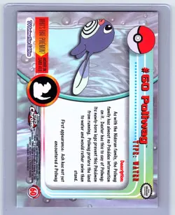 2000 Topps Chrome Pokemon #60 Poliwag Base Card - Image 2
