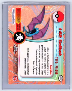 POKEMON Golbat #42 2000 Topps Chrome TV Animation Edition Card - Image 2