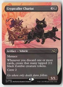MTG - Cryptcaller Chariot (Borderless) R Aetherdrift 306 LP-NM - Image 1