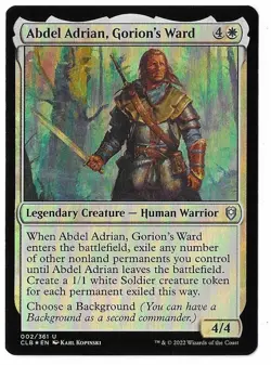 MTG Abdel Adrian, Gorion's Ward FOIL Battle for Baldur's Gate (CLB) 002 Unplayed - Image 1