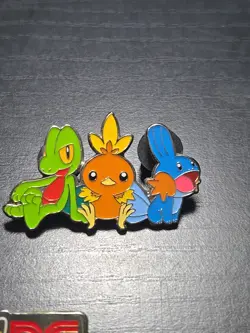 Pokemon Pikachu Pin DC 2014 Promo Collector Pin Treecko Torchic Mudkip Hoopa EX - Image 4