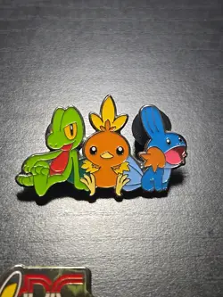 Pokemon Pikachu Pin DC 2014 Promo Collector Pin Treecko Torchic Mudkip Hoopa EX - Image 5