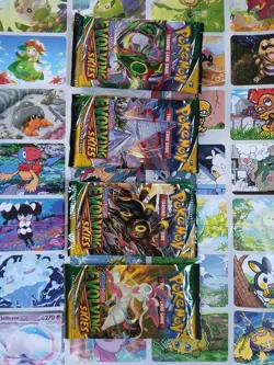 Pokemon TCG Evolving Skies Booster Pack Lot 4 packs Full Art Set Factory Sealed - Image 1
