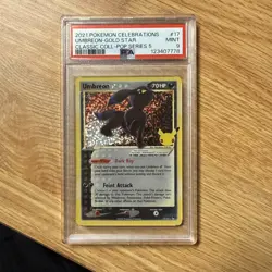 2021 Pokemon Celebrations Umbreon Gold Star #17 PSA 9 - Image 1