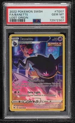 Full Art - Banette Pokemon Sword & Shield Lost Origin Trainer Gallery PSA 10 - Image 1