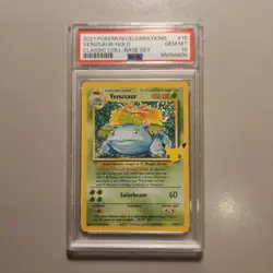 2021 Pokemon Celebrations Classic Collection #15 Venusaur-Holo PSA 10 - Image 1