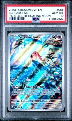 2023 POKEMON PARADOX RIFT POKEMON CENTER ETB PROMO SVP #065 SCREAM TAIL PSA 10 - Image 1