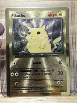 Pikachu 58/102 Gold Metal Promo Pokemon 2021 25th Celebrations UPC - Image 1