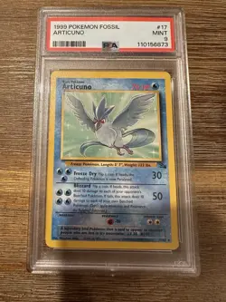 1999 Pokemon Fossil Articuno #17 English Non-Holo Rare 17/62 - PSA 9 MINT - Image 3