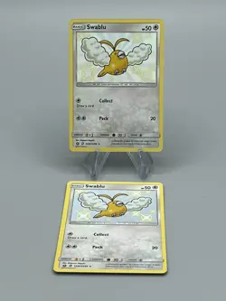 Pokemon TCG Swablu Hidden Fates SV42/SV94 Holo Shiny Holo Rare 2X - Image 1