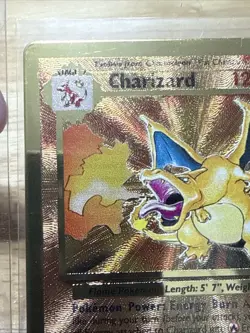 Charizard 4/102 Gold Metal Promo Pokemon 2021 25th Celebrations UPC - Image 2
