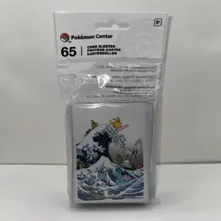 Great Wave Pikachu & Friends TCG 65 Sleeves Pokemon Center Exclusive SEALED! - Image 1