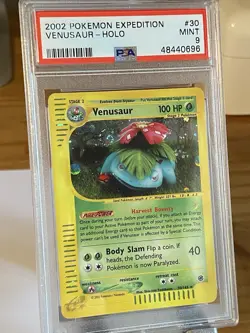 Pokemon Expedition Venusaur HOLO PSA 9 Mint 30/165 SWIRL 2002 - Image 1