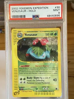 Pokemon Expedition Venusaur HOLO PSA 9 Mint 30/165 SWIRL 2002 - Image 2