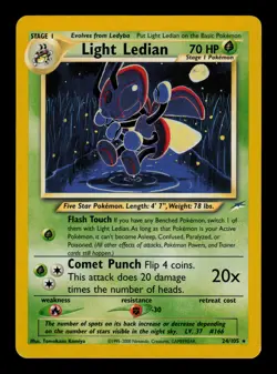 Light Ledian 24/105 - LP - Neo Destiny, WOTC Pokemon Vintage 2002 - Image 1