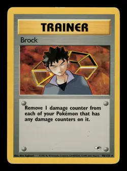 Brock 98/132 - LP - Gym Heroes, WOTC Pokemon Vintage 2000 - Image 1
