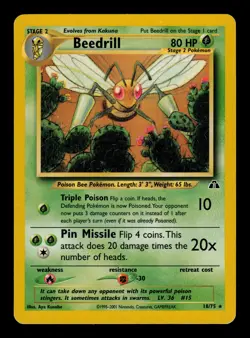 Beedrill 18/75 - LP - Neo Discovery, WOTC Pokemon Vintage 2001 - Image 1