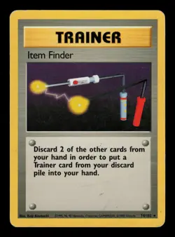 Item Finder 74/102 - MP - Base Set, WOTC Pokemon Vintage 1999 - Image 1
