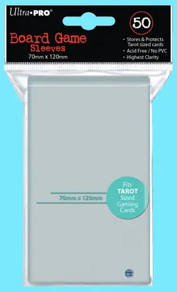 50 ULTRA PRO TAROT CARD SLEEVES 70x120mm Soft Clear Board Game 84441 70x120 - Image 1