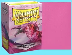 100 DRAGON SHIELD MATTE PINK DIAMOND STANDARD SIZE Card Sleeves deck protector - Image 1