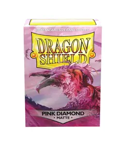 100 DRAGON SHIELD MATTE PINK DIAMOND STANDARD SIZE Card Sleeves deck protector - Image 2