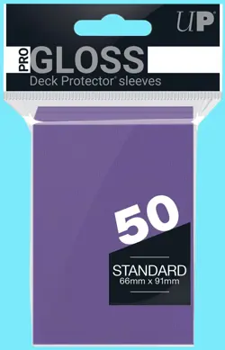 50 ULTRA PRO STANDARD SIZE GLOSS PURPLE DECK PROTECTOR Card Sleeves mtg ccg tcg - Image 1