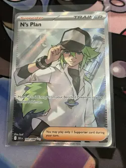 N's Plan 163/086 SV: Black Bolt Pokemon Card NM - Image 1