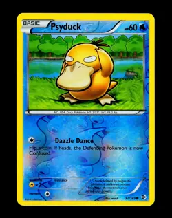 2012 Pokemon PSYDUCK Boundaries Crossed REVERSE HOLO Black & White Card 32/149 - Image 3
