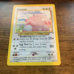 Pokemon Neo Destiny Chansey TCG Card 31/105 Non-Holo Light Play Near Mint - Image 1