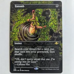 MTG 1x BORDERLESS Entomb 426 Dominaria Remastered Magic the Gathering Card x1 NM - Image 1