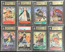 Lot (8) 2024 One Piece PRB The Best Manga Art BGS PSA 10 Cards w/ Zoro Law Tony - Image 1