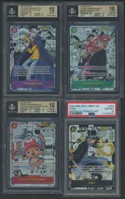 Lot (8) 2024 One Piece PRB The Best Manga Art BGS PSA 10 Cards w/ Zoro Law Tony - Image 4