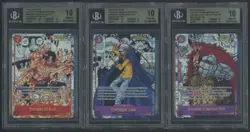 Lot (5) 2024 One Piece PRB The Best Manga Art BGS 10 Cards w/ Zoro Ace Tony Law - Image 2