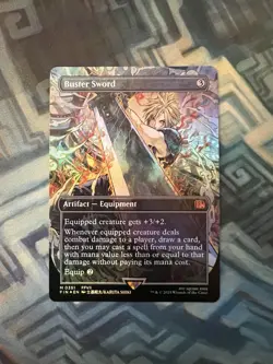 MTG Foil Borderless Buster Sword NM Unplayed Final Fantasy - Image 1
