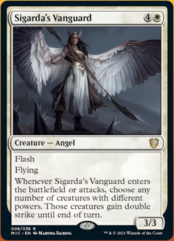 1 x Sigarda's Vanguard - Commander: Innistrad: Midnight Hunt - Light Play - MTG - Image 1