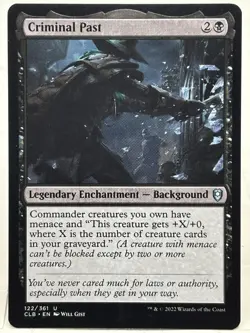 Criminal Past NM/M* Commander Baldur's Gate ENGLISH 122/361 mtg -UnltdCards - Image 1